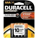 Duracell Coppertop Alkaline AAA Batteries 10-Pack