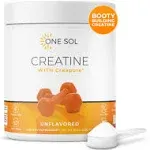 One Sol Creatine for Women Booty Gain, All Natural Women's Creatine Powder with Creapure, Increase Lean Muscle Mass, Reduce Recovery Time, Promotes Brain & Bone Health (Unflavored, 100 Servings)