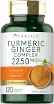 Carlyle Turmeric and Ginger Supplement 3000mg Softgels