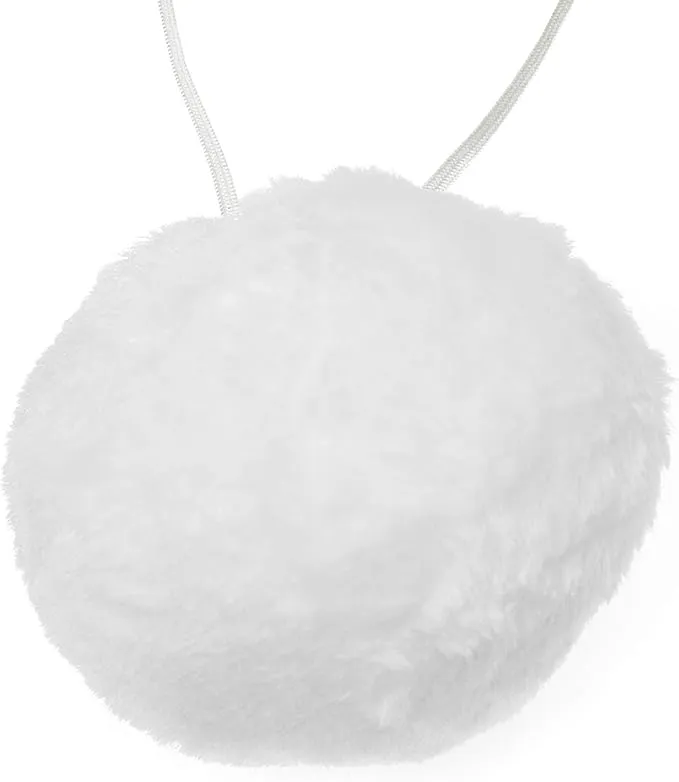 Skeleteen Bunny Rabbit Tail Accessory - White Pom Pom Costume Accessories Bunny Tail for Pretend Play