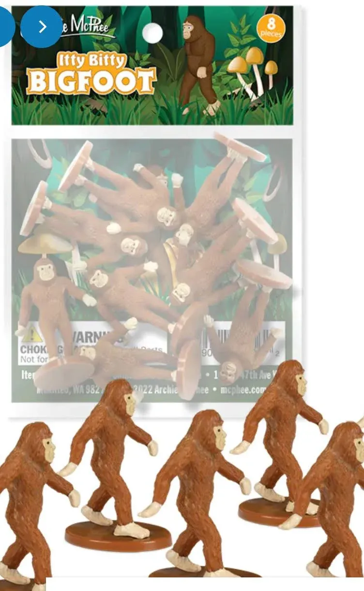 Accoutrements Archie McPhee Itty Bitty Bigfoot 8 Pack