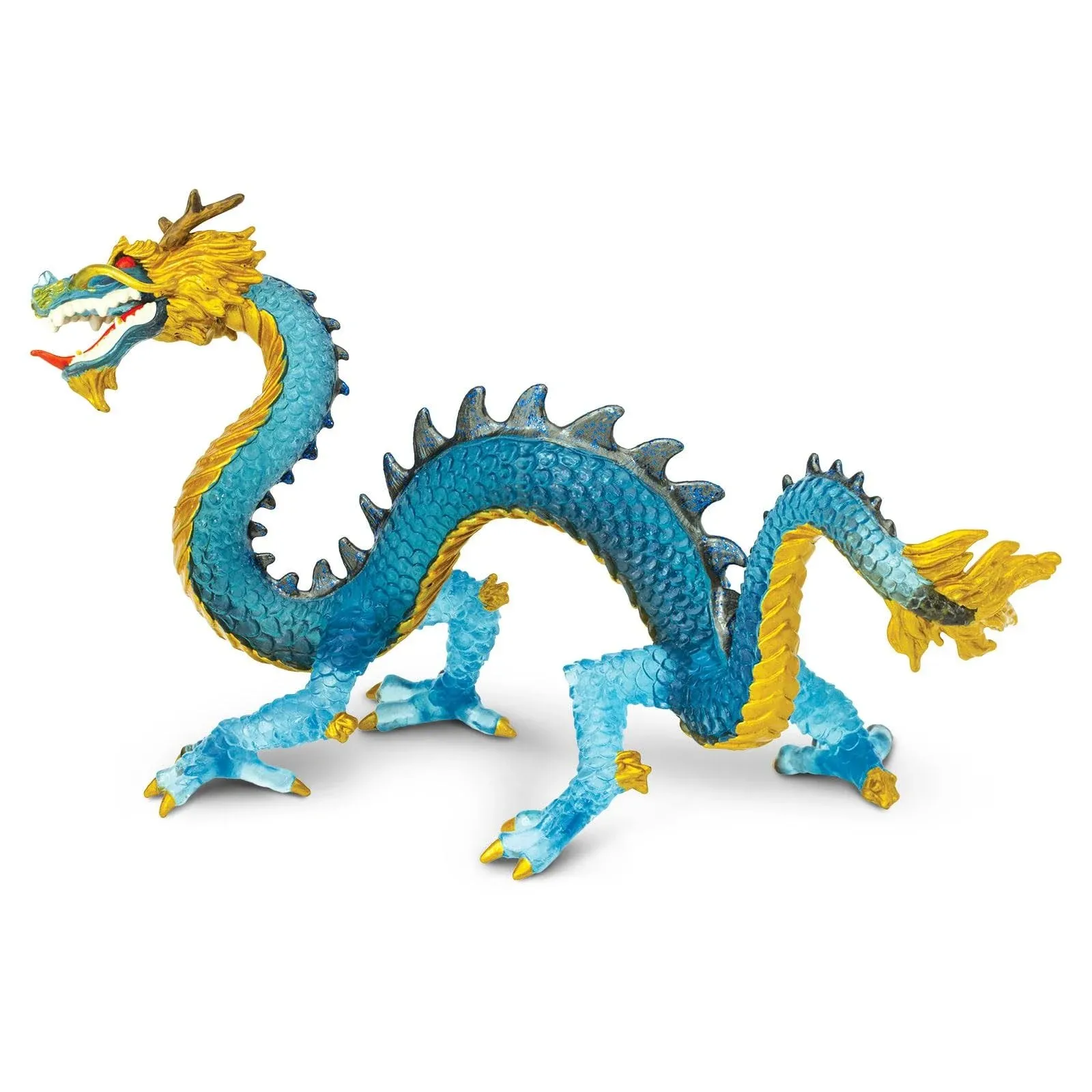 Safari Ltd. Krystal Blue Dragon Figurine - Hand-Painted, Detailed 8" Model Figure - Mythical Creature Toy for Boys, Girls & Kids Ages 4+