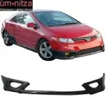 Fits 06-08 Honda Civic Coupe 2Dr HFP Style Unpainted Front Bumper Lip Spoiler PU