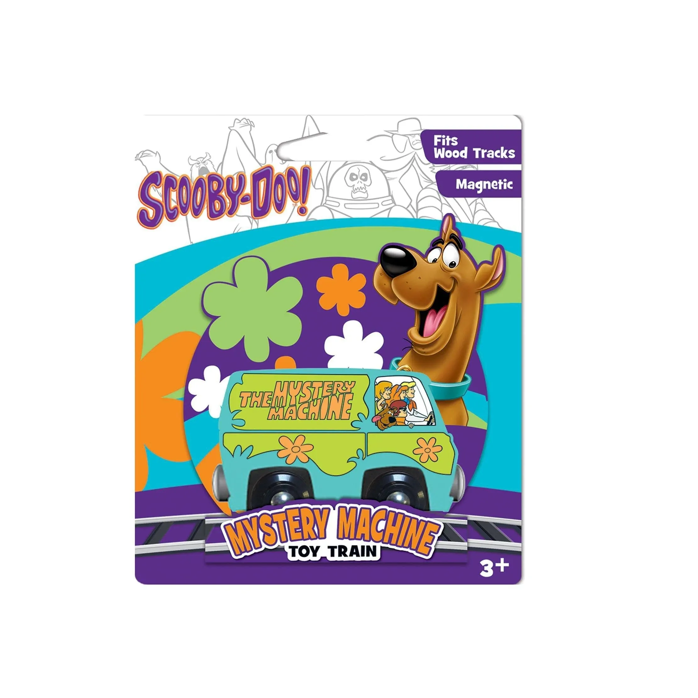 MasterPieces Wood Train Engine - Scooby Doo Mystery Machine - Officially Licensed Toddler & Kids Toy