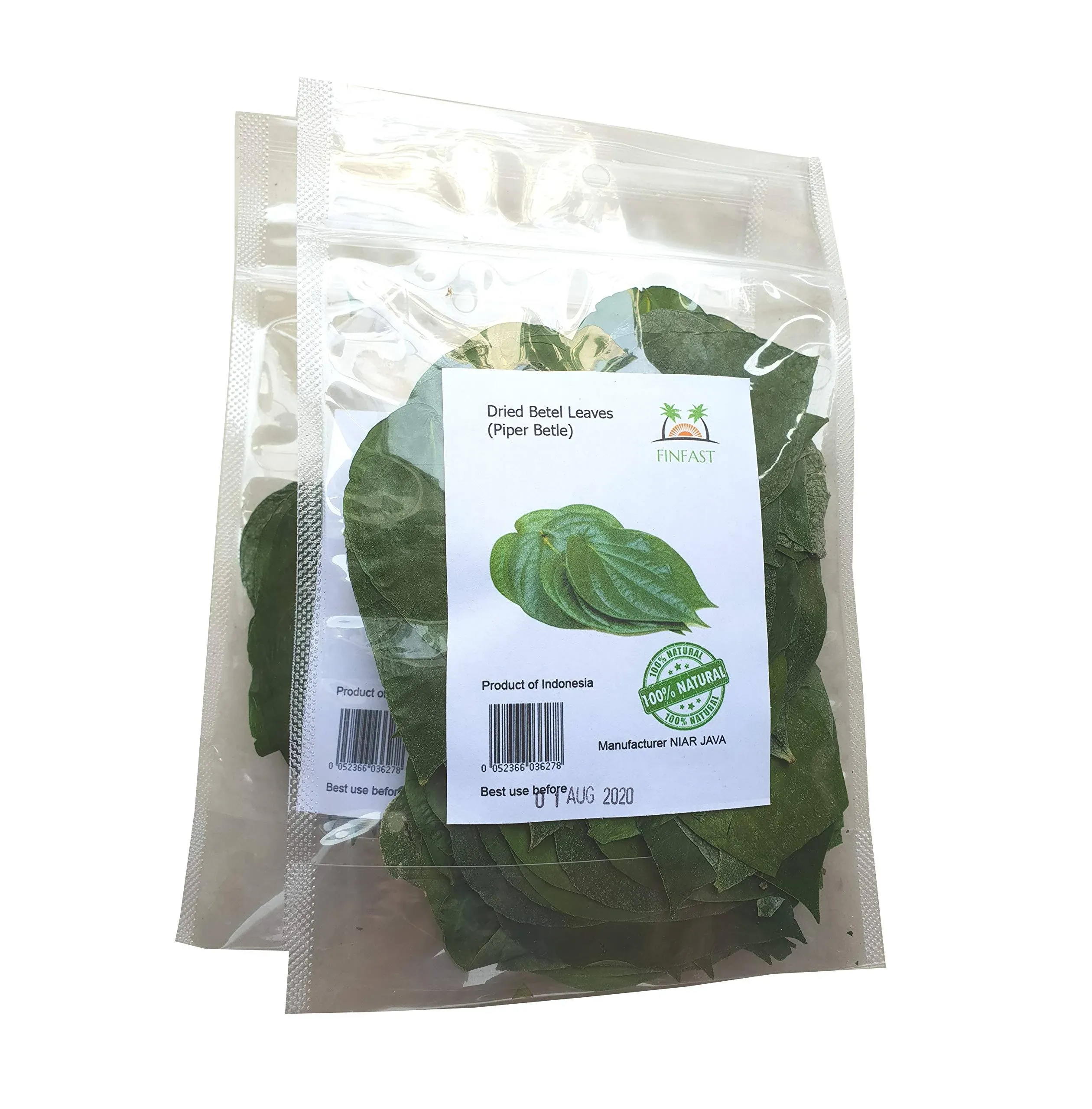 Finfast Dried Betel Leaves (Piper Betle) 250 Leaves