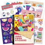 Fashion Angels 1000+ Food Sticker Book - Dive into Over 1,000 Delightful Cute Food Stickers for Kids, Perfect for Personalizing Laptops, Journals, Cards & More, Ideal for Kids Ages 6 and Up