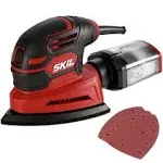 SKIL Corded Detail Sander, Includes 3pcs Sanding Paper and Dust Box, SR250801