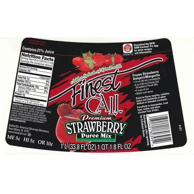 Finest Call Premium Strawberry Puree Mix