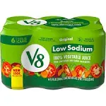 V8 100% Vegetable Juice, Low Sodium, Original - 46 fl oz