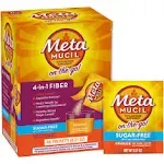 Metamucil 4-in-1 Multi-Health Fiber! Sugar Free Orange Smooth Powder Daily Psyllium Fiber Supplement 44-0.21 oz. Packets