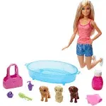 Mattel Barbie Puppy Bath Playset With Doll 3 Puppies &amp; Accessories Age 3 &amp; Up