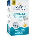 Nordic Naturals Ultimate Omega Xtra, со вкусом лимона – 60 мягких таблеток – 1480 мг омега-3 + 1000 МЕ витамина D3 – рыбий жир омега-3 – ЭПК и ДГК – Здоровье мозга, сердца, суставов и иммунитета – 30 порций