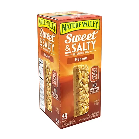 Nature Valley Sweet & Salty Nut Granola Bars, Peanut - 48 count, 1.2 oz bars