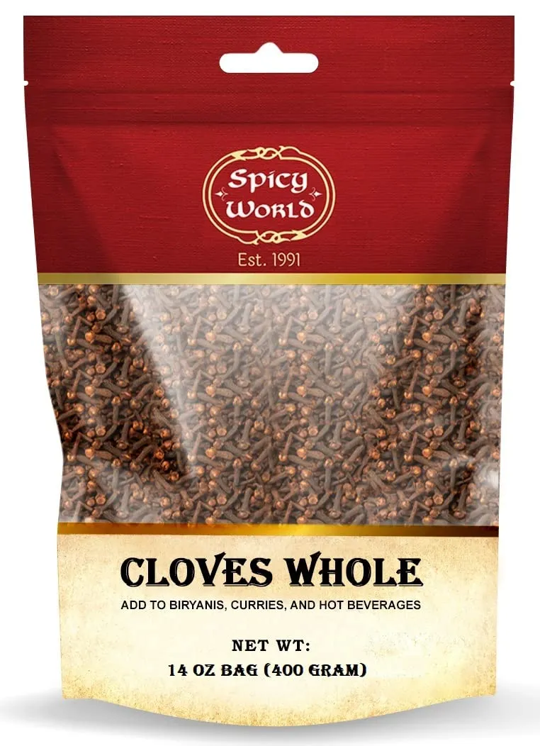 Whole Cloves Bulk 1 Pound Bag - Great for Foods Tea Pomander Balls and Even Potpourri - by Spicy World