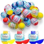 JOYIN 24 Easter Bubble Bottles, Prefilled Easter Egg with Bubble Wands for Kids Easter Hunt Party Favor, Classroom Exchange Prize Supplies, Easter