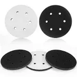 5 Pack 6 Inch 6 Hole Hook and Loop Soft Density Interface Buffer Pad 6" Sponge Cushion Buffing Backing Pads