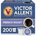 Victor Allen's Coffee French Roast Dark Roast 200 Count Single Serve Coffee Pods for Keurig K-Cup Brewers