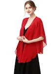 Hotshawl Womens Chiffon Shawls and Wraps Wedding Party Sheer Shawl Scarf for Evening Dresses Accessories Cover Up