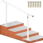 VEVOR 5 ft. 0-5 Steps Outdoor Stair Railing Kit White