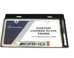 Genuine Mercedes-Benz License Frame Polished Stainless Steel Q-6-88-0087