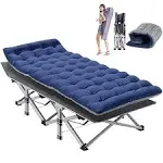 Folding Camping Cots for Adults Heavy Duty Cot with Carry Bag, Portable Sleeping