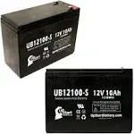 2x 12V 10Ah Sealed Lead Acid Battery For Schwinn S400 UB12100-S