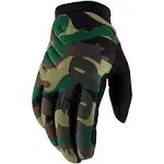 100% Brisker Gloves - Camo/Black, Full Finger, Men's, X-Large