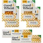 GoodWheat Pasta | 4x the Fiber | 9g Protein | Contains 1 x Rotini Pasta, 1 x Penne Pasta, 1 x Elbow Pasta - 12oz Per Box | USA Farm Grown, Non-GMO Project Verified