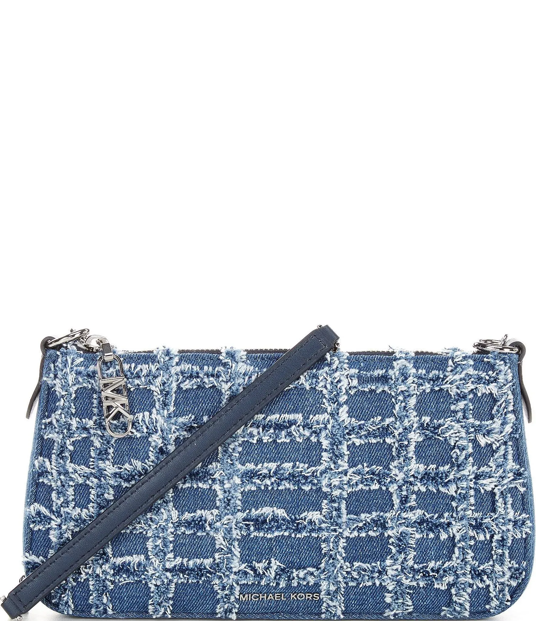 Michael Kors Empire Medium Chain Pouchette Shoulder Bag - Denim