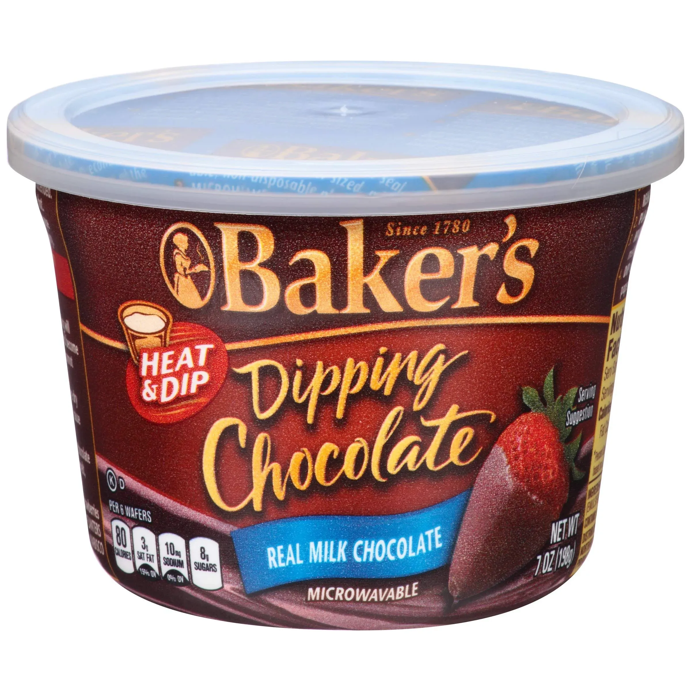 Bakers Real Milk Dipping Chocolate, 7 Ounce -- 8 per case.