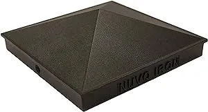 Nuvo Iron Pyramid Post Cap, 6" x 6",Black