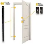 Door Armor Mini Door Reinforcement Kit in Aged Bronze DIY Home Security