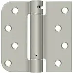 Deltana DSH4SR515-LH Left Hand 4" x 4" 5/8" Radius by Square Spring Hinge; Satin Nickel Finish