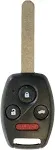 2 Pack Keylessoption Keyless Entry Remote Control Car Key Fob Clicker Replacement OUCG8D-344H-A for 2002-2011 Honda CR-V Civic Si Element, Black