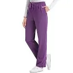 Collections Etc Comfortable Elastic Waist Cotton Drawstring Knit Pants, Women's, Size: Large, Purple