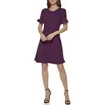 Womens Flounce Midi Fit & Flare Dress