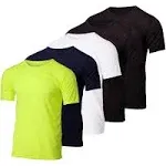 Real Essentials 5 Pack: Youth Mesh Moisture Wicking Active Athletic Performance Short-Sleeve T-Shirt Boys & Girls, Boy's, Size: XL