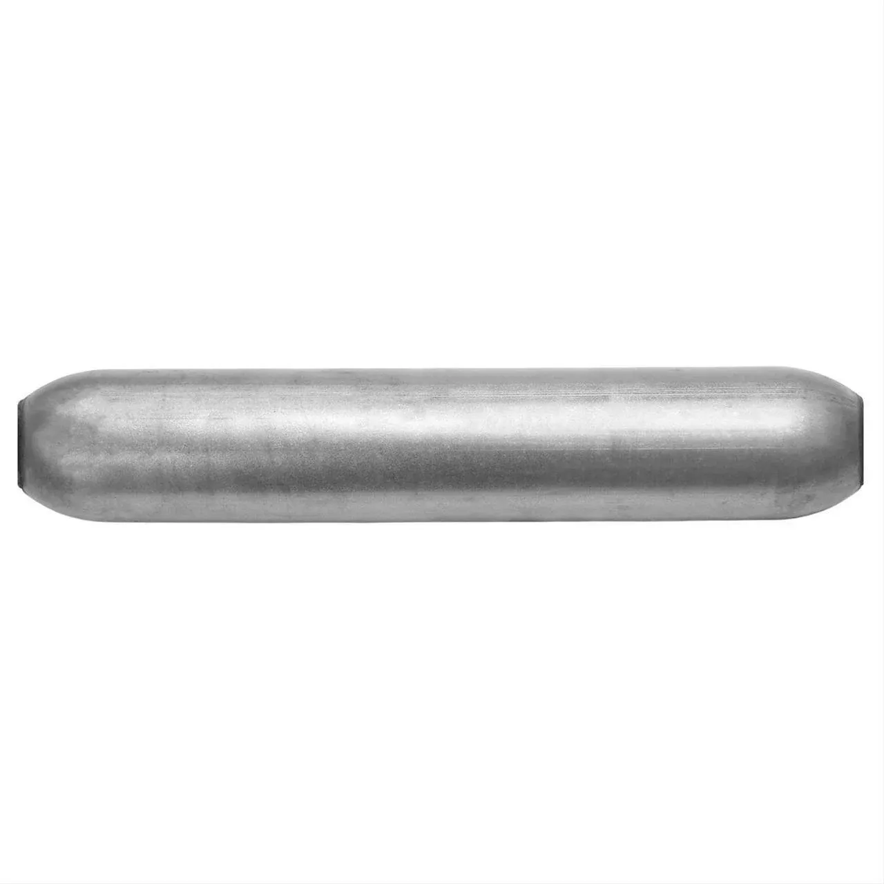 AP Exhaust® 351200S - Enforcer Series Aluminized Steel Round Glass Pack Blank Exhaust Muffler (2&quot; Center ID, 2&quot; Center OD, 12&quot; Length)