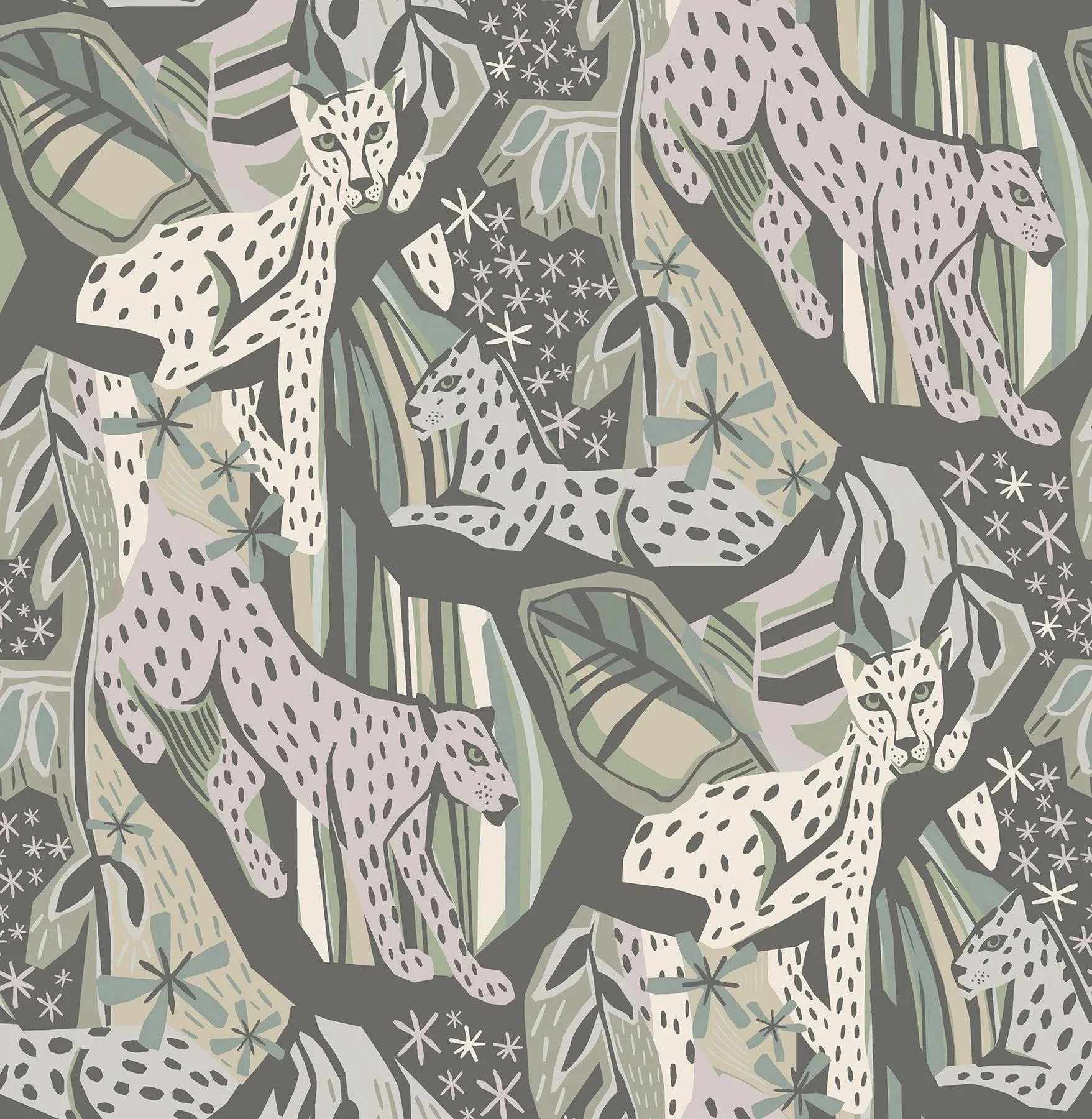 PIP & Lo Cream Grey Cat Nap Peel & Stick Wallpaper