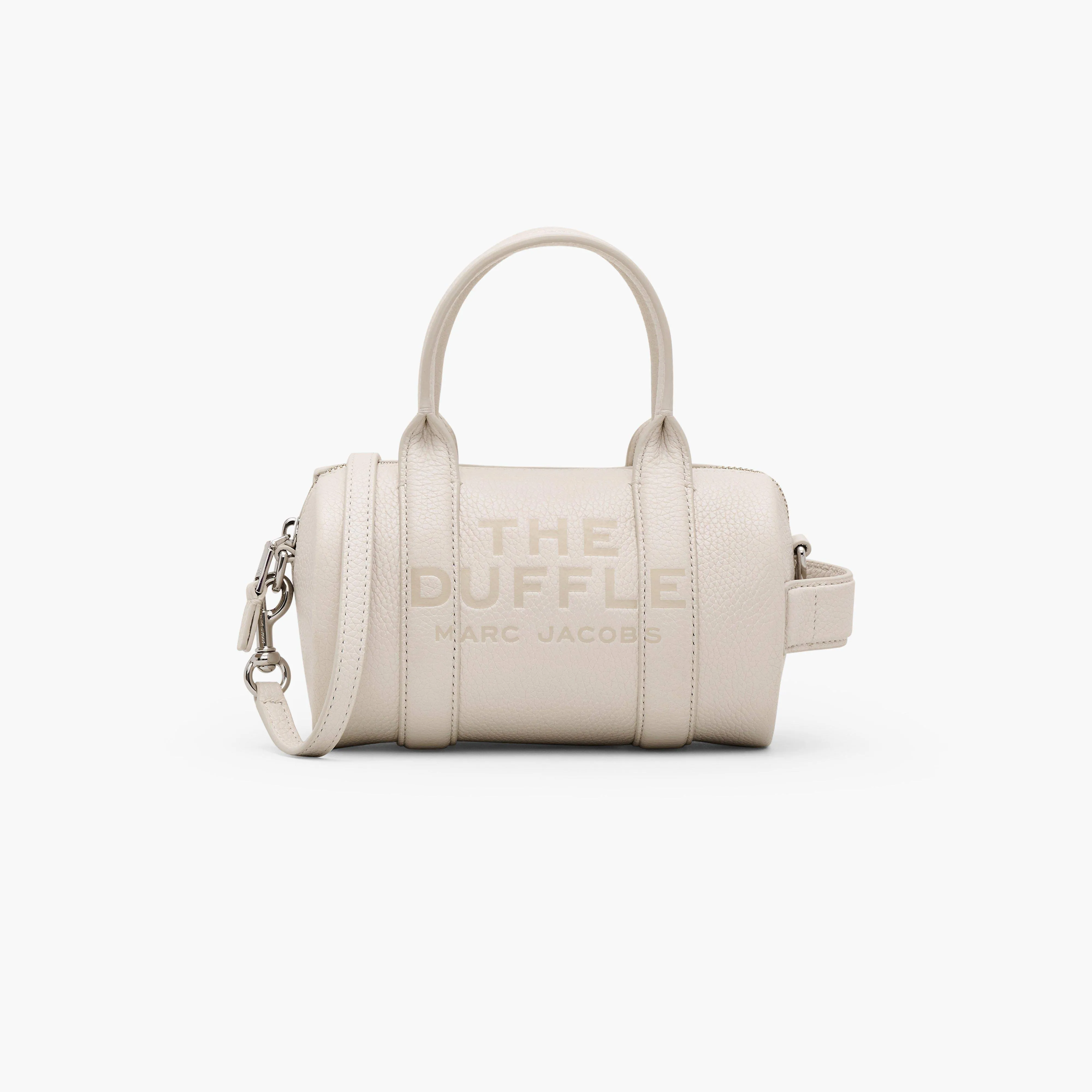 Marc Jacobs The Mini Leather Duffle Bag COTTON/ Silver