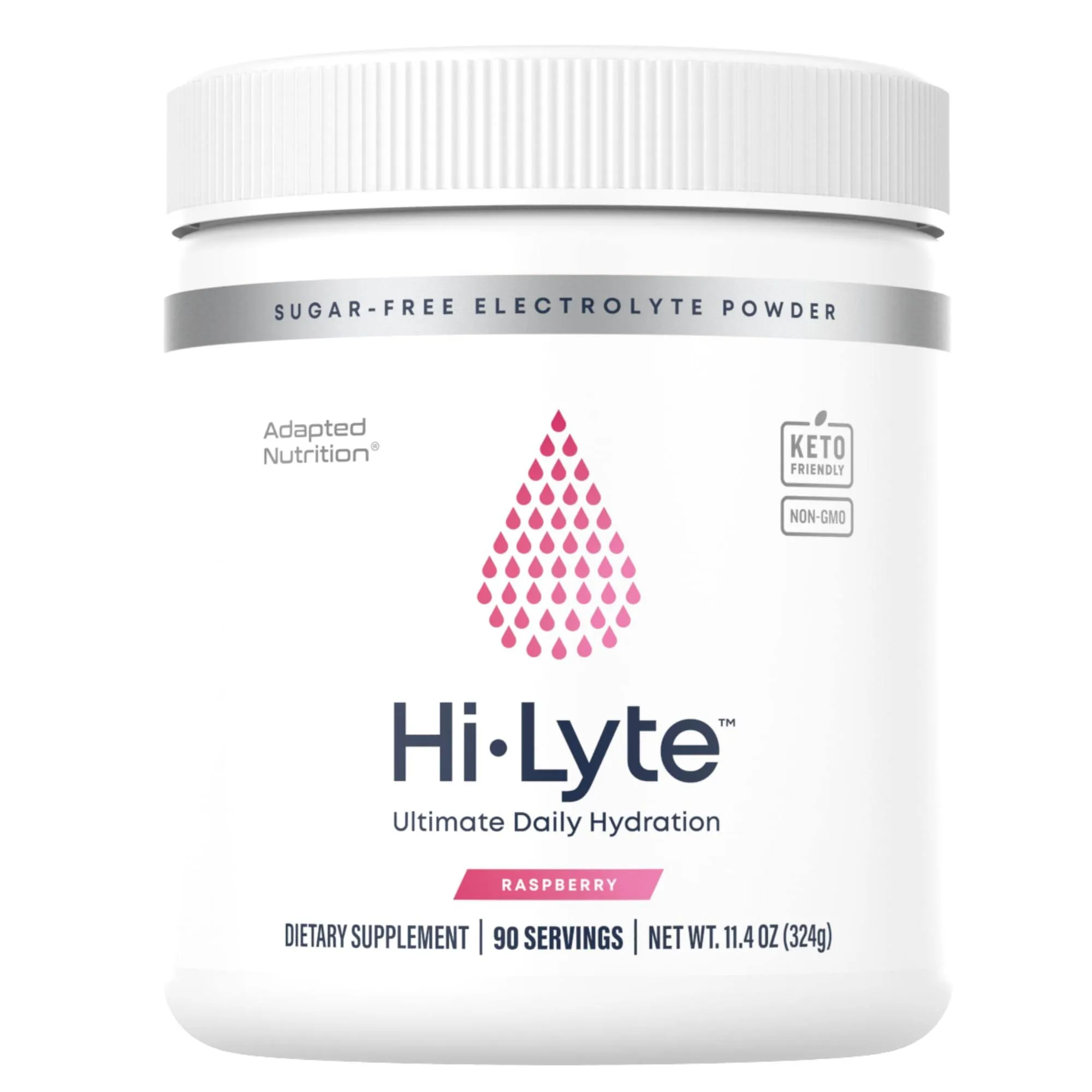 Hi-Lyte Raspberry Electrolyte Powder, Daily Hydration Supplement Drink Mix, 90 Servings | Sugar-Free, 0 Calories, 0 Carbs | No Maltodextrin. Gluten-Free | Supports Keto | Light Refreshing Flavor