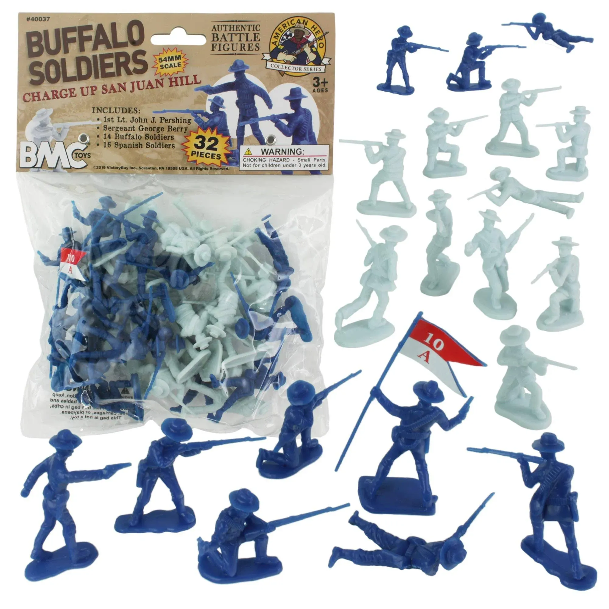 BMC Buffalo Soldiers Charge Up San Juan Hill - 32pc Soldier Figures