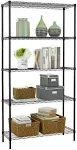 BestOffice 5 Shelf Wire Shelving Unit Garage NSF Wire Shelf Metal Large Storage Shelves Adjustable 1250 lbs Capacity -14x36x72,Chrome