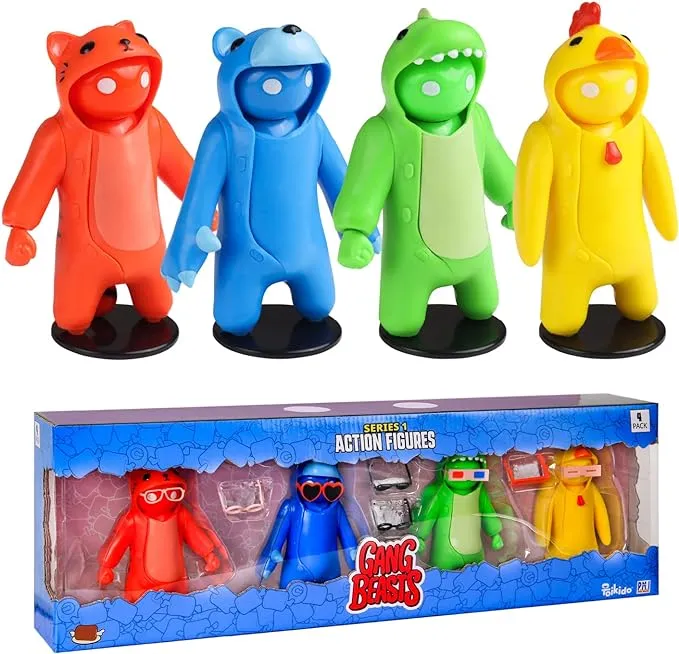 P.M.I. Gang Beasts Action Figures Ultimate Collectors Set - 5 Figures - 6.5 ...