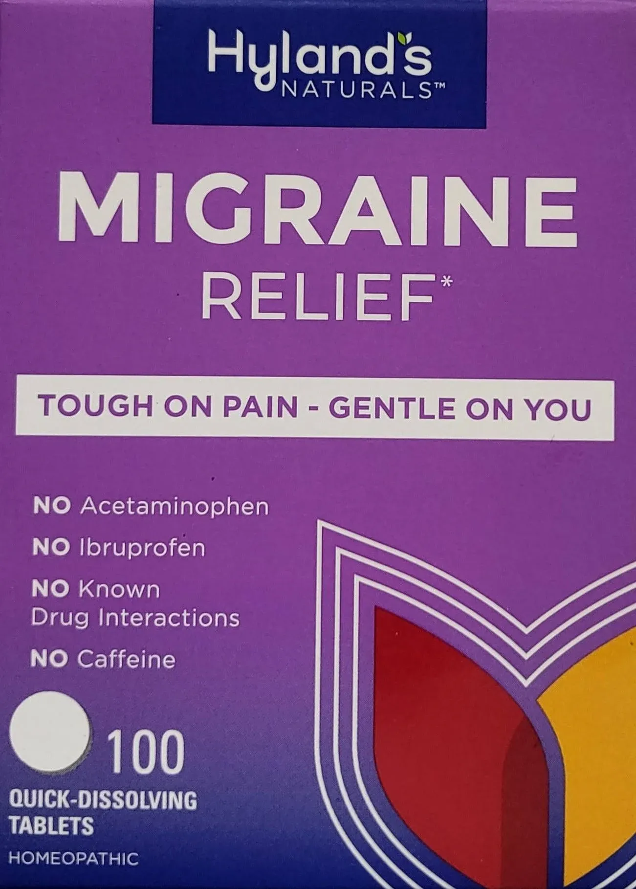 Hylands Migraine Relief Quick Dissolving Tablets, 100 Ea