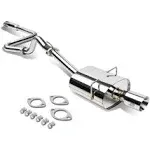 J2 Engineering for 2005 to 2010 Chevy Cobalt / Pontiac G5 2.2 / 2.4 3.5" Rolled Tip Muffler Catback Exhaust System 06 07 08 09