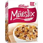 Kellogg's Mueslix Cold Breakfast Cereal, Fiber Cereal, Snacks Made with Whole Grain, Original (10 Boxes)