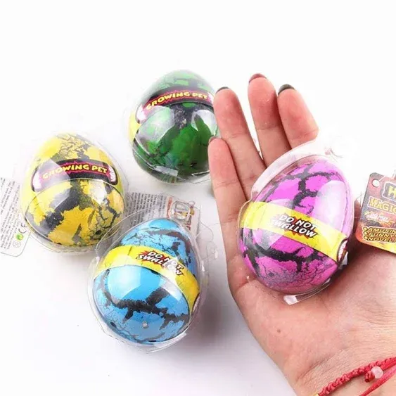 Hatching Growing Dinosaur Toys, Magic 4 Pack Large Size Grow Dinosaurs Egg That Hatch in Water Easter Dino Eggs Party Favor Gifts for Kids