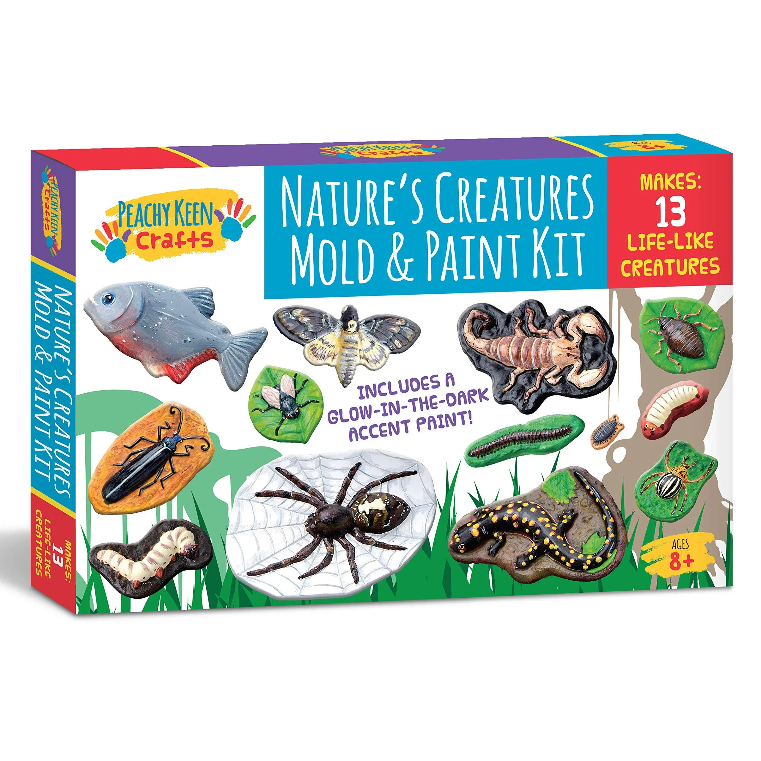 Mould and Paint Your Own Creepy Crawlers Craft Set - Make Figurines for Kids to Paint That Glow in The Dark