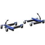 DURHAND Set of 2 Hydraulic Wheel Dollies